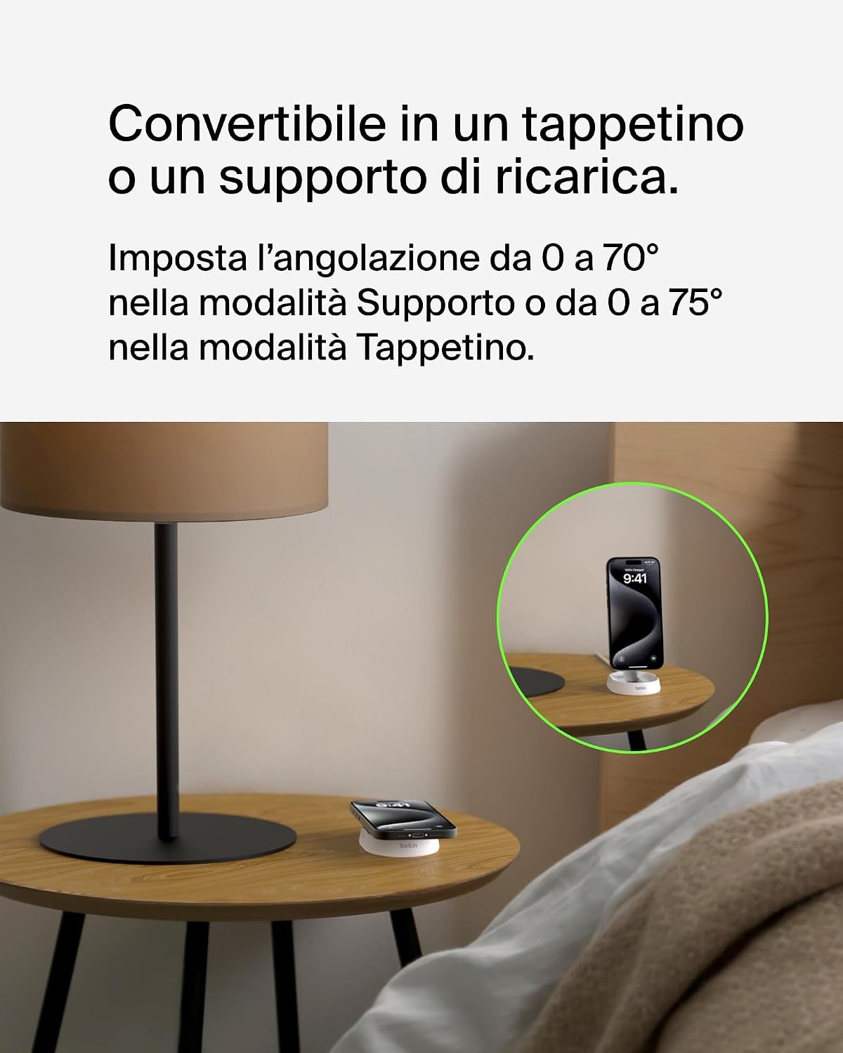 Detalle de Belkin BoostCharge Pro 15W Caricatore wireless magnetico
