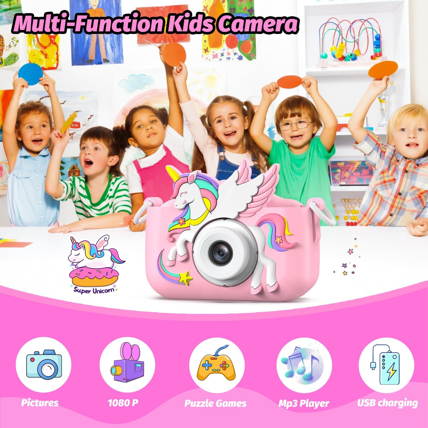 Detalle de Cimizi H33 Kids Camera, Dual Cameras, 12MP Photos and 1080p Video