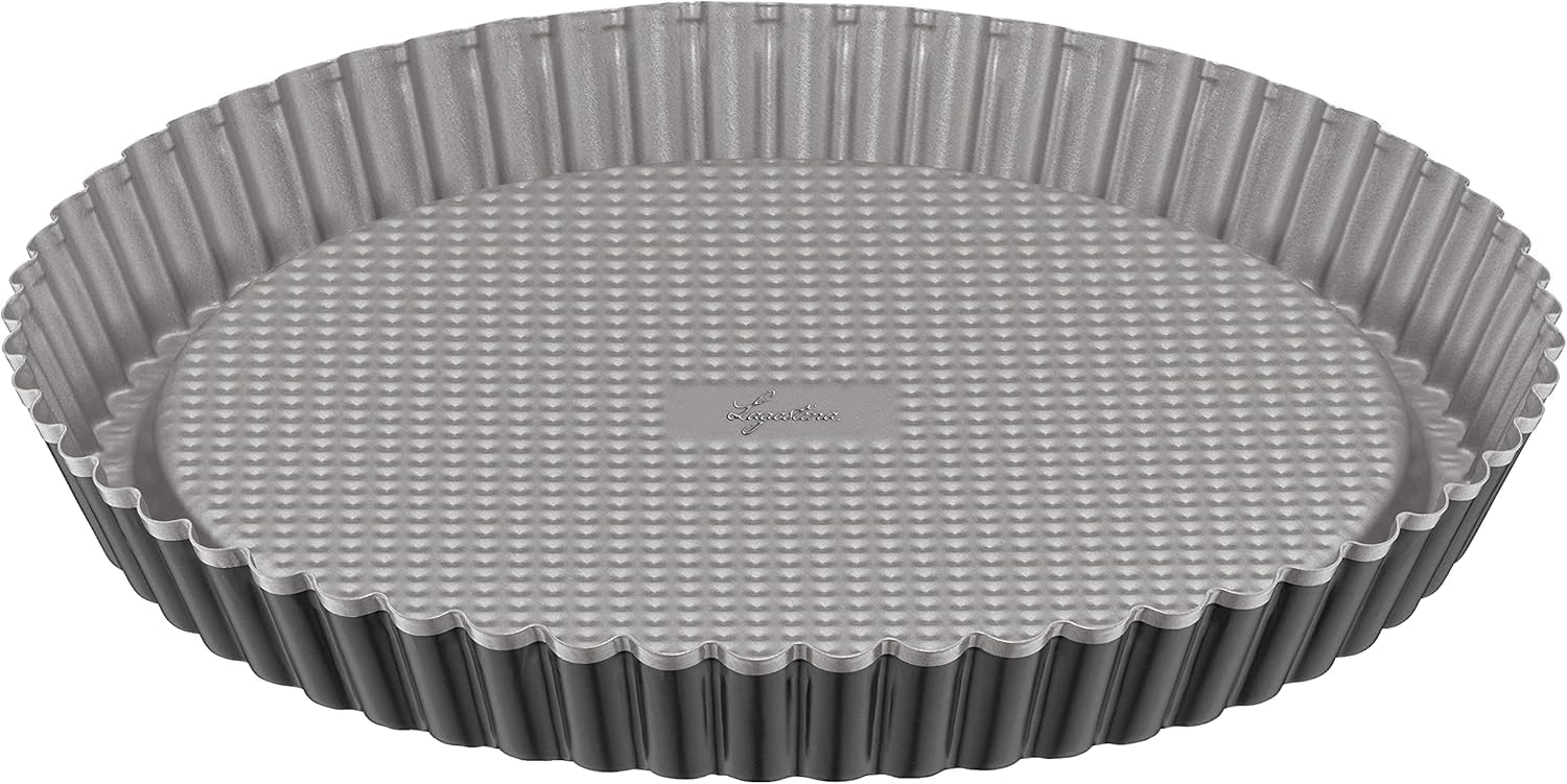 Detalle de Lagostina Gustosa Stampo Crostata in Acciaio Antiaderente 28 cm – Nero