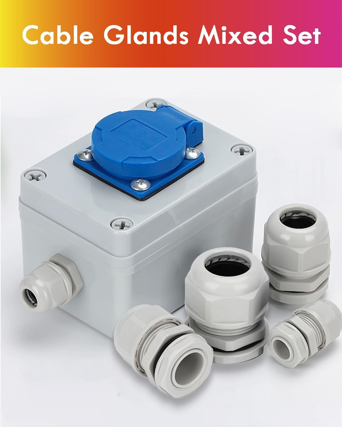 Thumbnail 6 de 52-teiliges Kabelverschraubung-Set (Gorffy) – IP68 wasserdichte Kabeldurchführungen für M12, M16, M20, M25