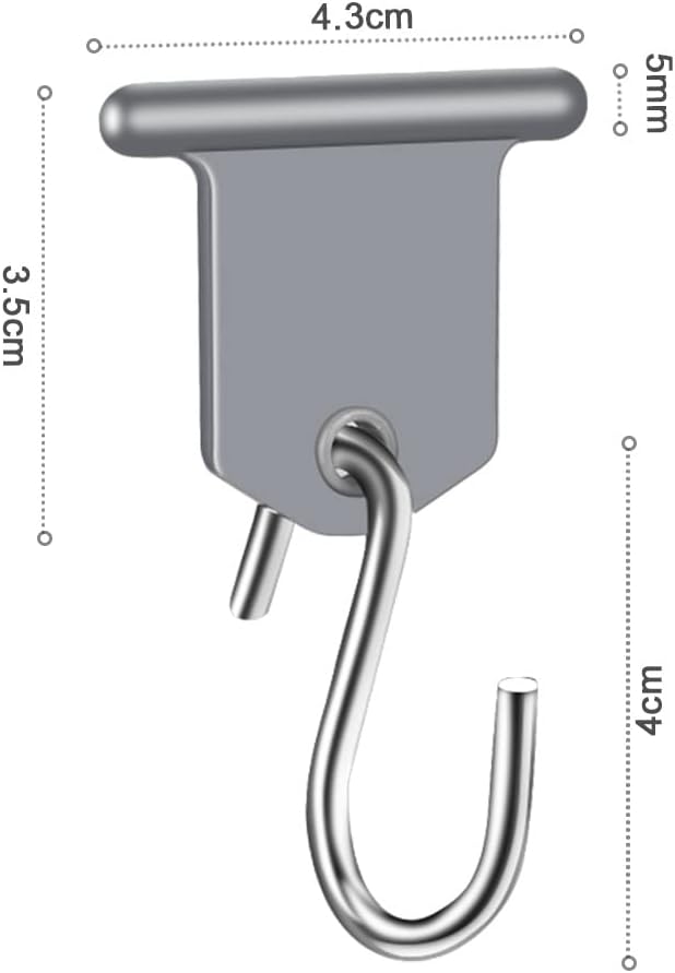Detalle de URAQT RV Awning Hooks – 17 Pcs Rail Hangers for Caravans, Tents and Motorhomes