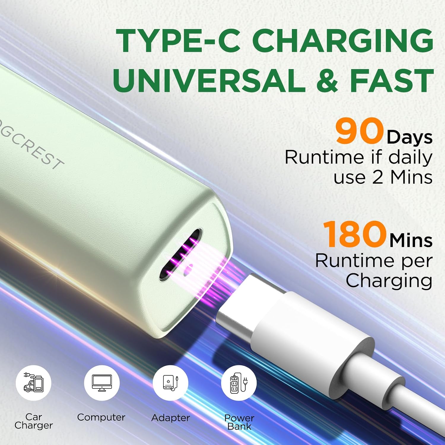 Thumbnail 4 de Portable Eyebrow Trimmer & Facial Hair Remover for Women (2 in 1) – Rechargeable with LED Light
