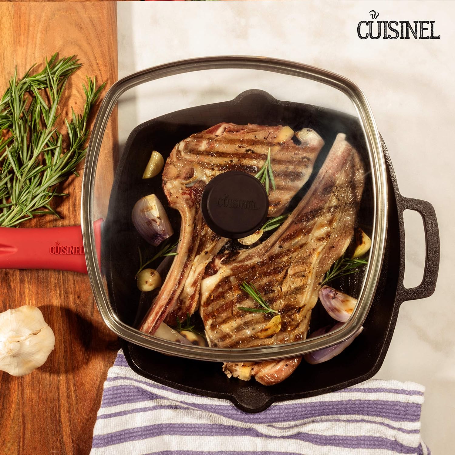 Detalle de Cast iron grill pan, 10.5-inch