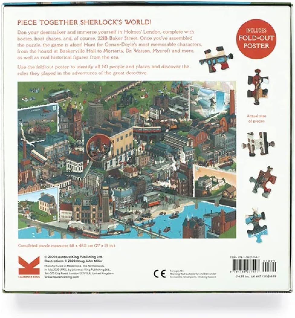 Thumbnail 6 de The World of Sherlock Holmes: A Jigsaw Puzzle (1000 Pieces)