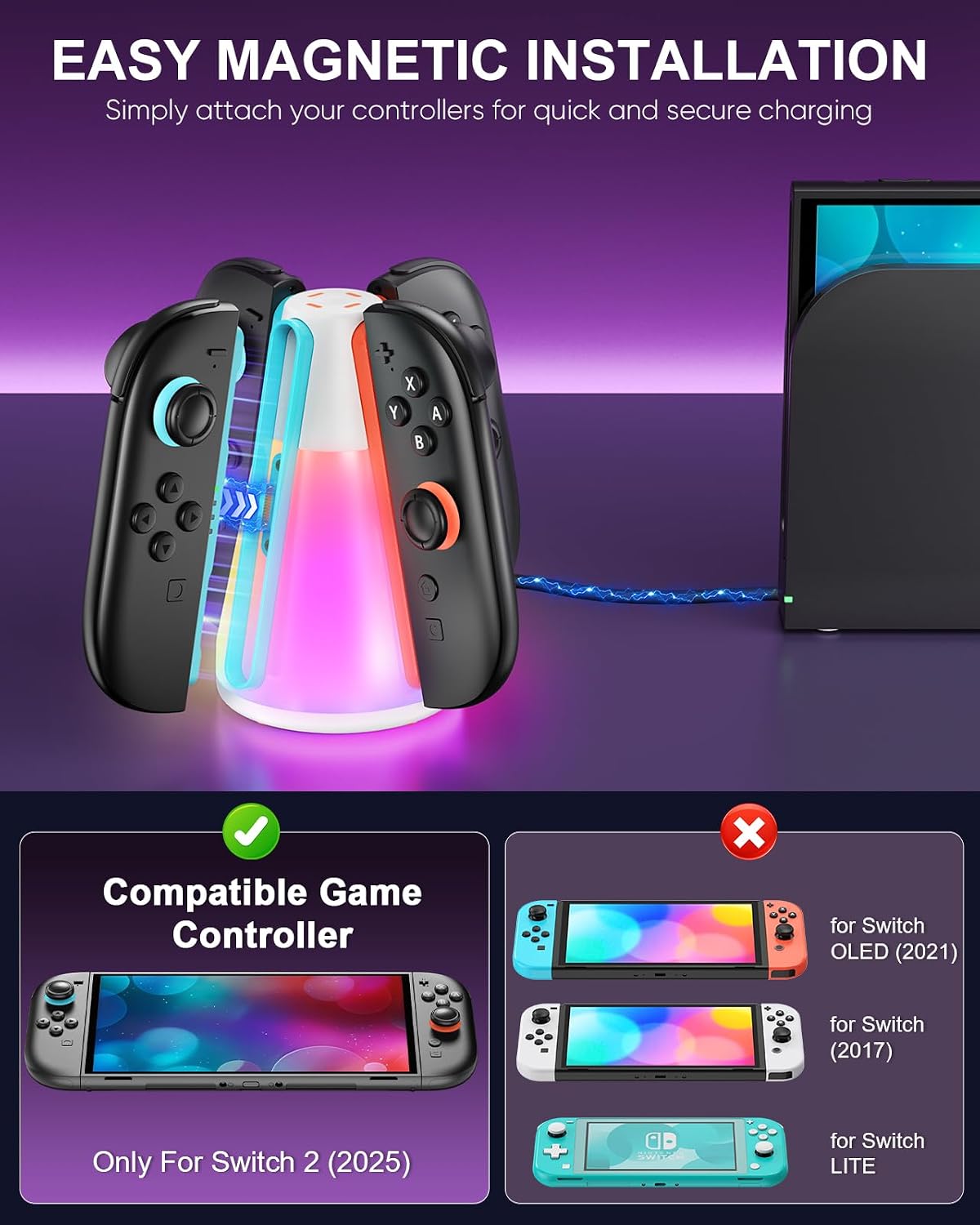 Thumbnail 2 de Bidirektionale Ladestation Nintendo Switch 2 2025