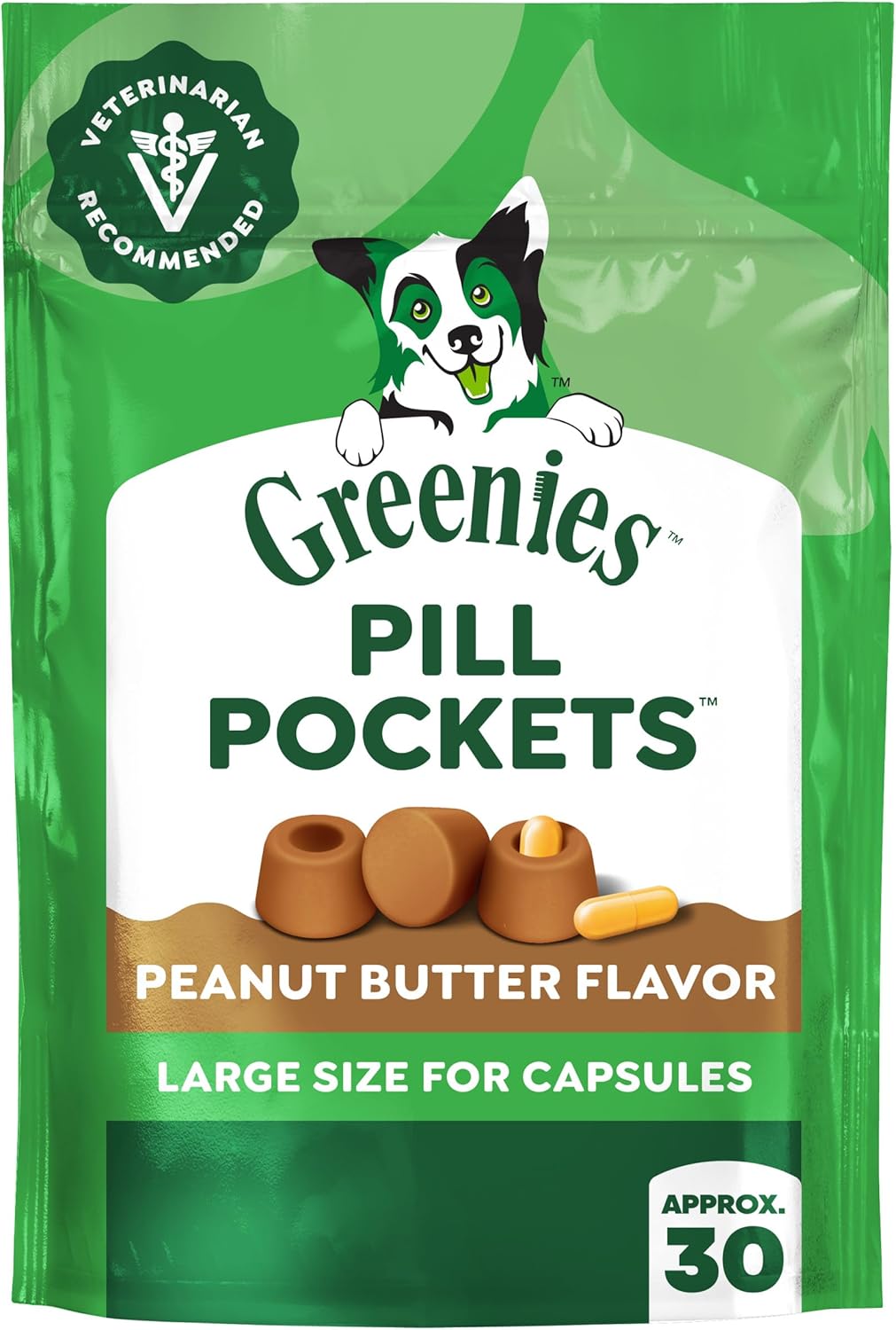 Detalle de Greenies Pill Pockets Large Size Dog Treats, Peanut Butter – 7.9 oz
