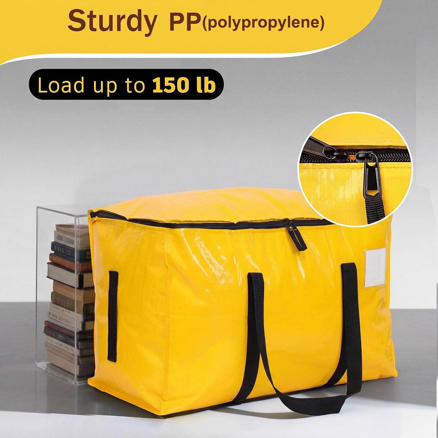 Thumbnail 4 de 6 Pack 90L Moving Bags and Storage Bags with Reinforced Bottom & Wrap-Around Handles
