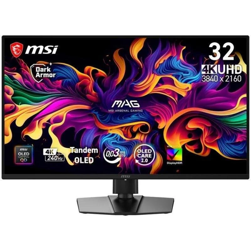 Detalle de Monitor MSI MAG 321UP QD-OLED X24 de 31,5 pulgadas: 4K, 240 Hz y ajuste de altura