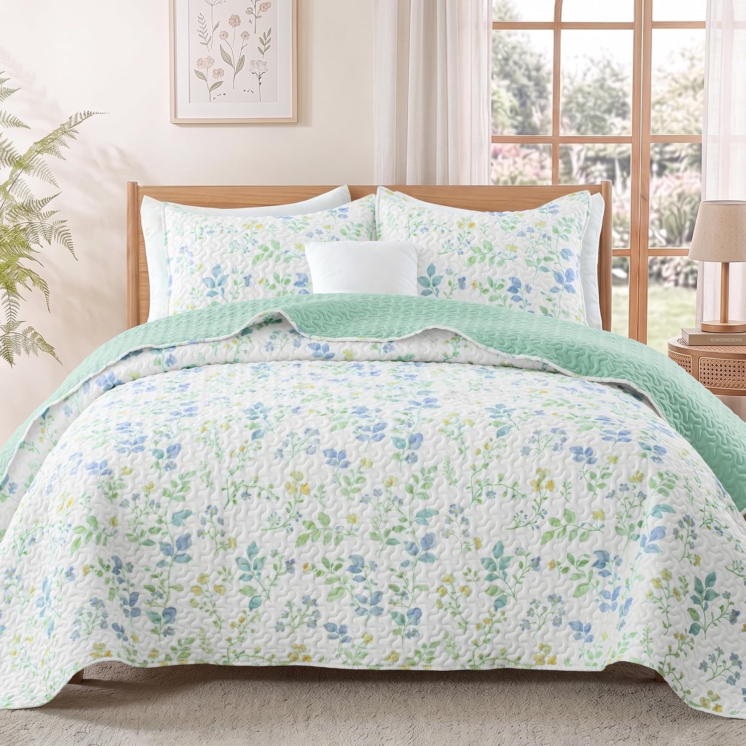 Detalle de Floral Quilt Set, Queen Size