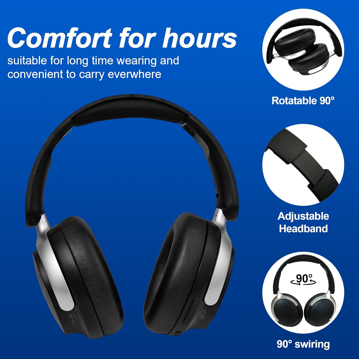Detalle 2 de Anjetsun Auriculares Inalámricos Bluetooth ANC 80H