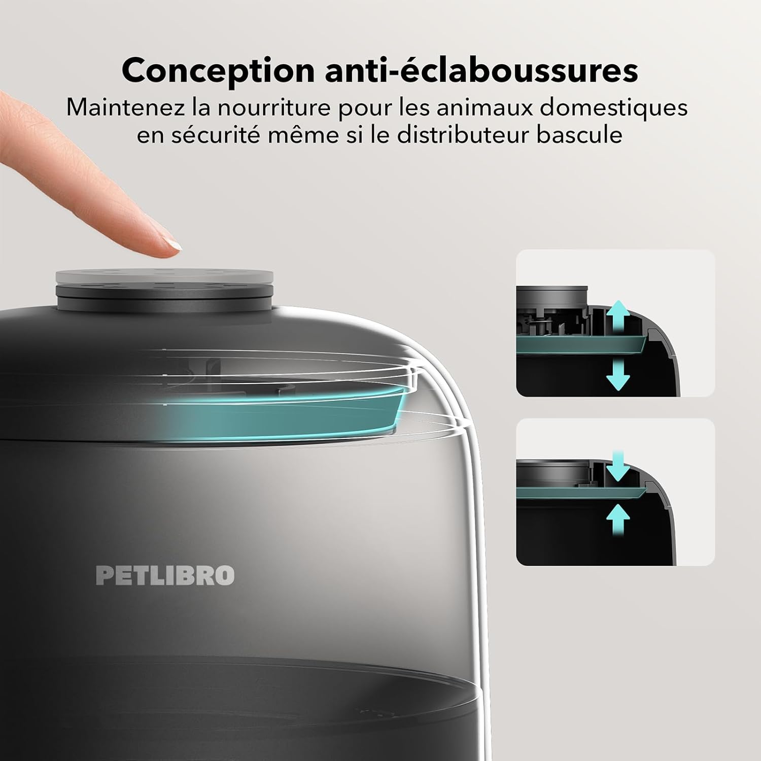 Thumbnail 5 de PETLIBRO Distributeur de croquettes automatique 2,4G WiFi sur batterie rechargeable (2 L) — Noir