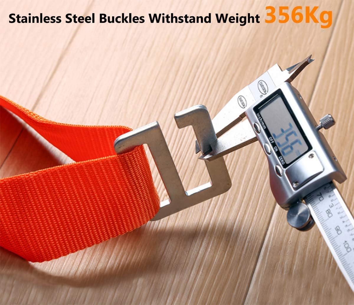 Detalle de Lifting Straps for Movers (ZIZINET) moving lifting straps with anti-slip shoulder harnesses, 2 pcs