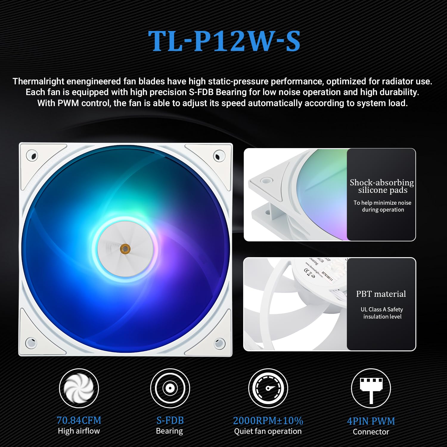 Detalle 1 de Thermalright Frozen Warframe 360 White ARGB AIO CPU Liquid Cooler with IPS LCD