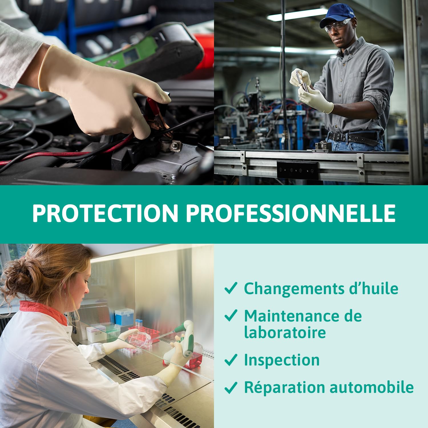 Detalle de Ansell MicroFlex 63-864: Gants latex texturés, sans poudre, 100 unités