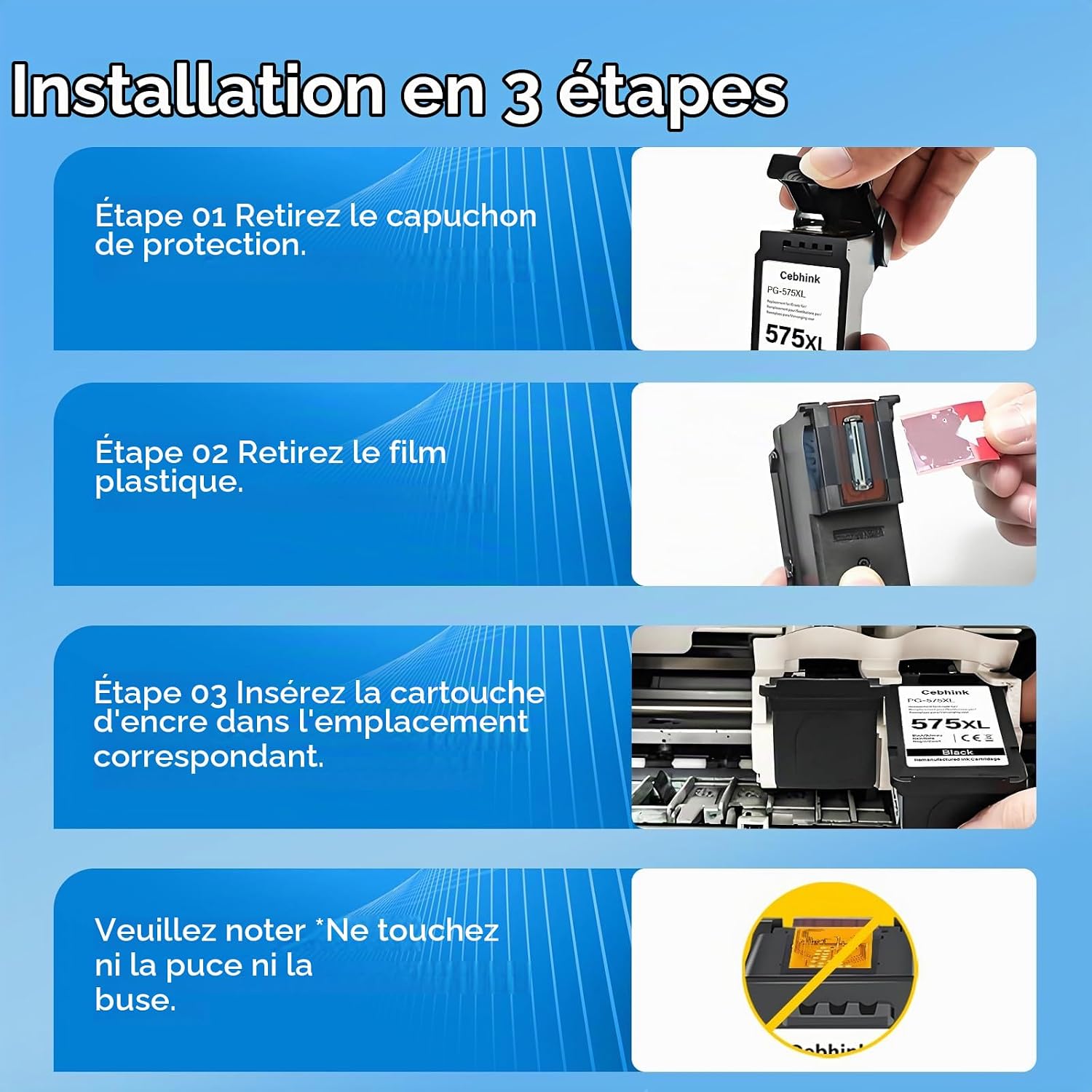 Thumbnail 6 de Cebhink 545XL 546XL inktcartridges voor Canon, zwart en driekleurig