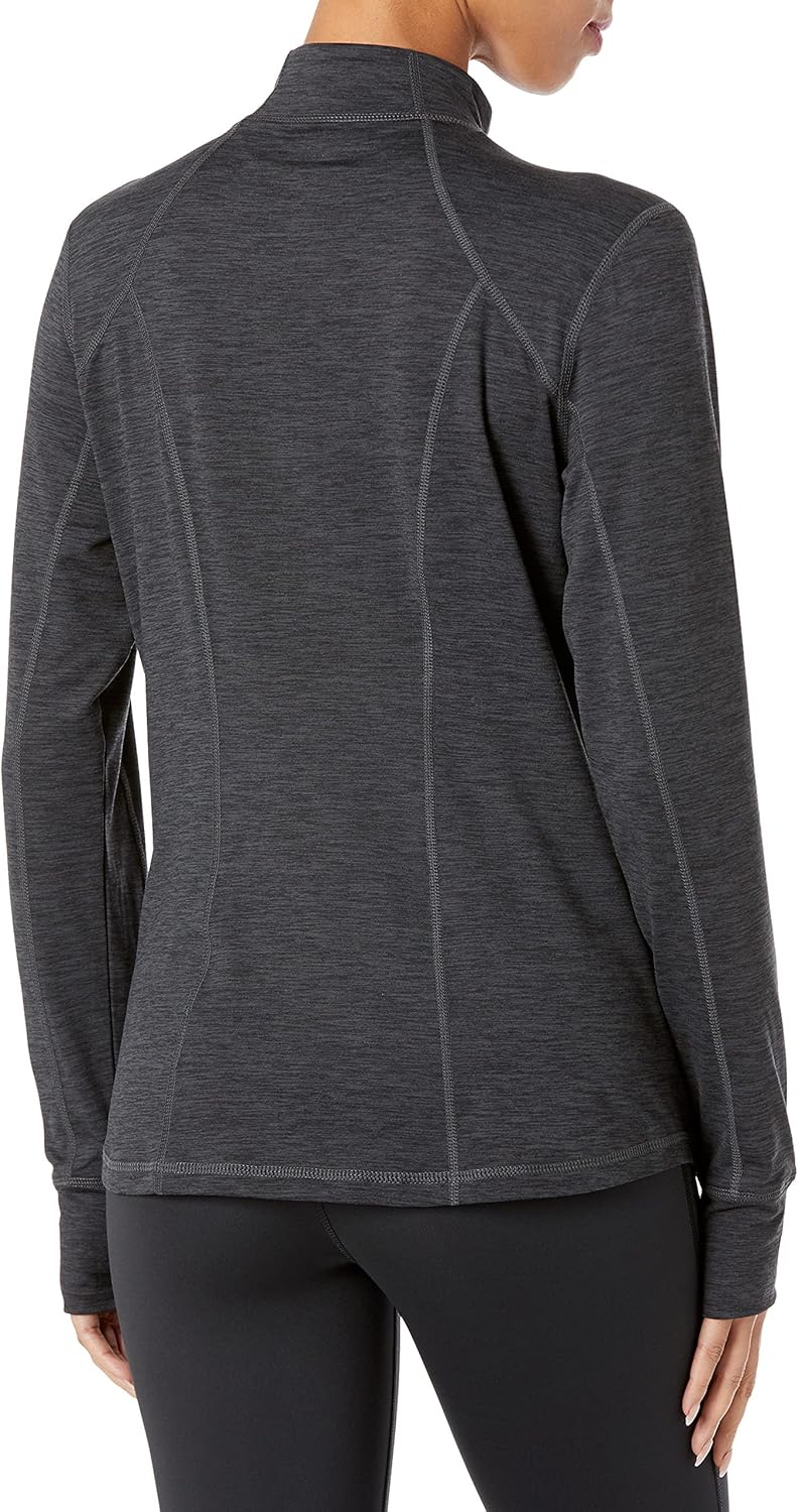 Detalle de Veste Entièrement Zippée en Tissu Brossé Tech Stretch – Amazon Essentials Femme