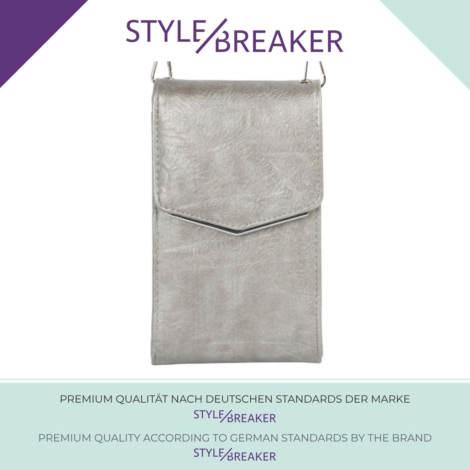 Detalle de styleBREAKER Borsa a tracolla Ladies Mini Bag con dettaglio in metallo – stile essenziale e versatilità