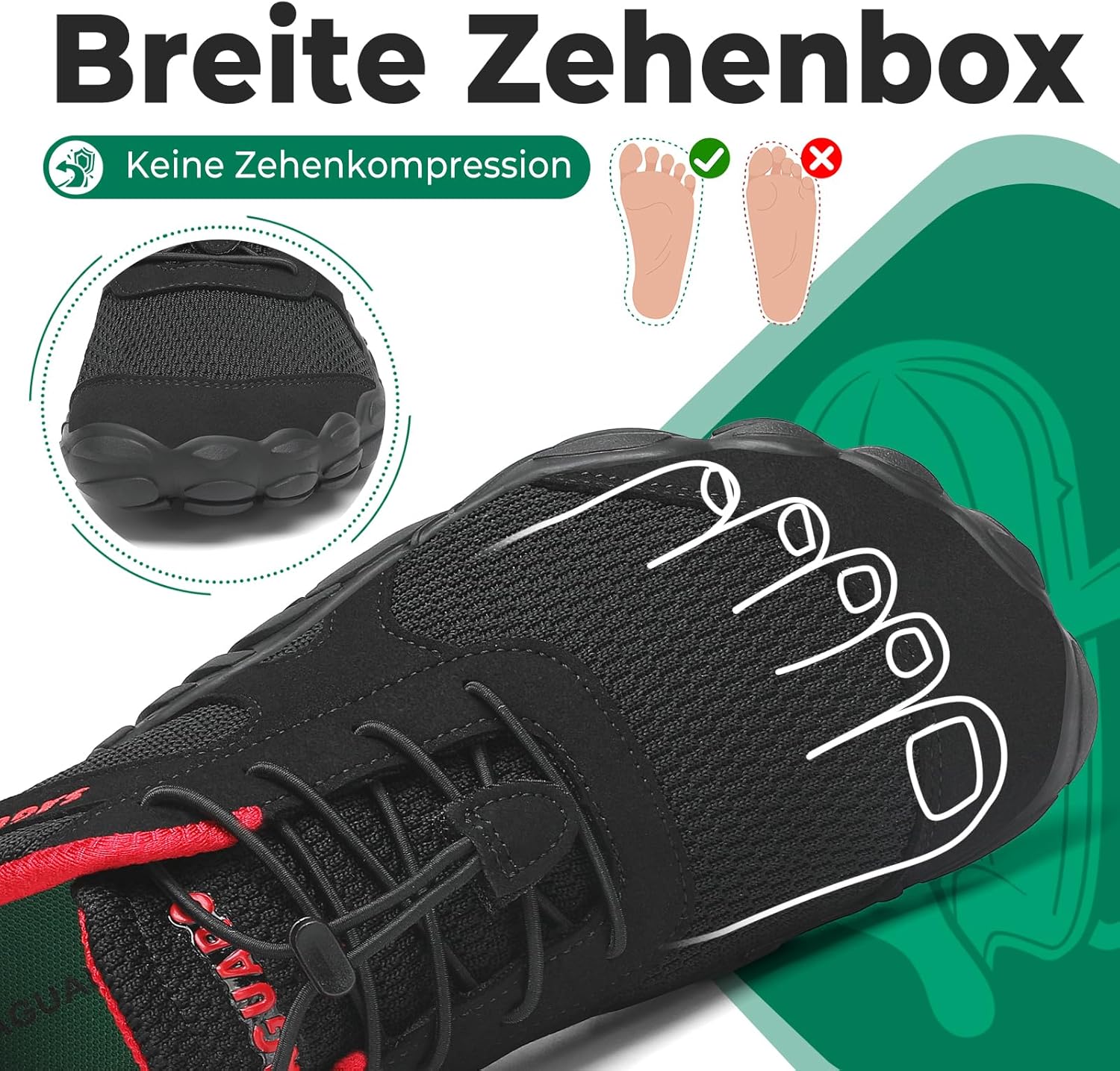 Thumbnail 1 de SAGUARO Knit Barfußschuhe rutschfest – Zero-Drop Barfußschuhe für Damen & Herren, Größe 36–48