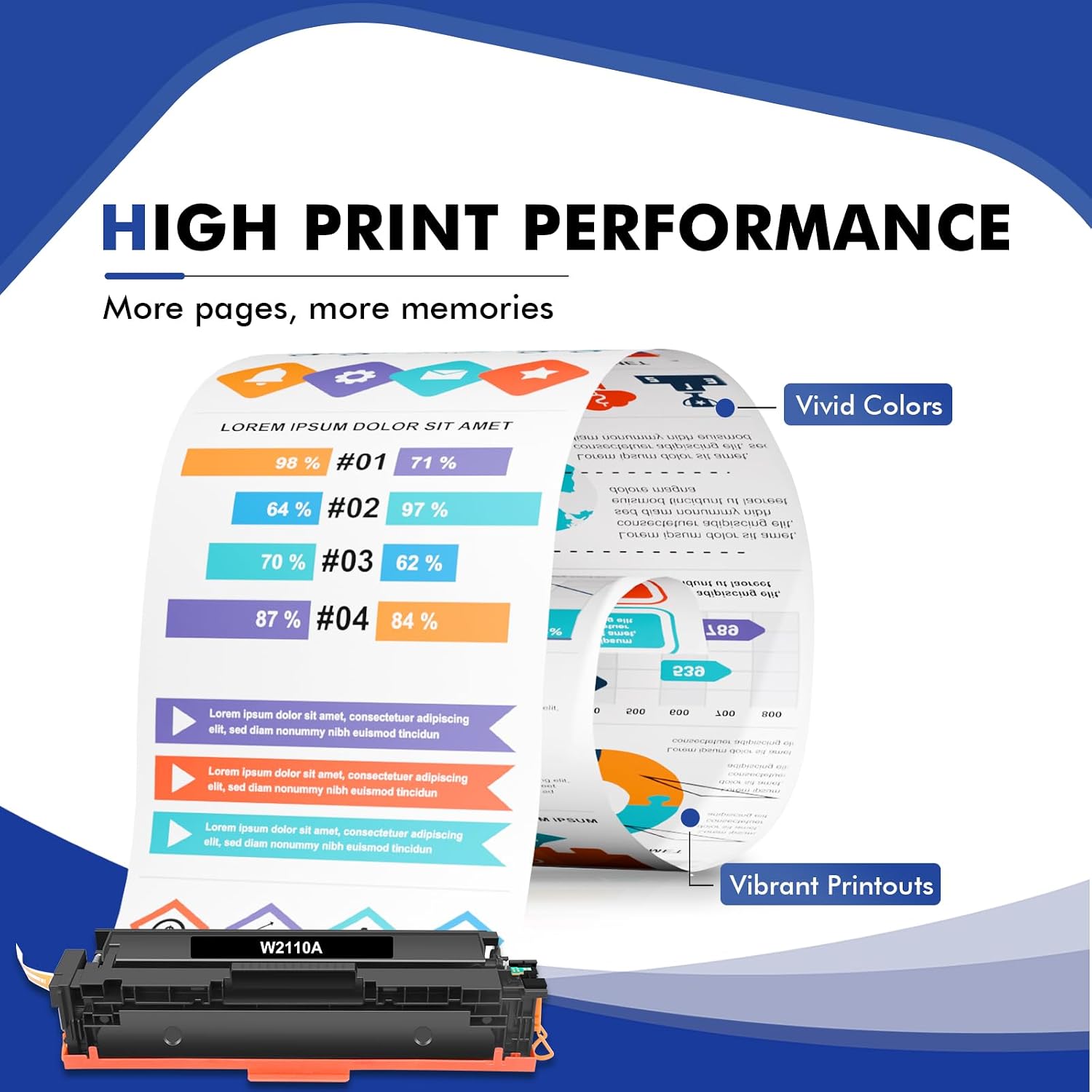 Detalle de Toner Bank 206A Toner Cartridges 4 Pack with Chip for HP Color LaserJet Pro