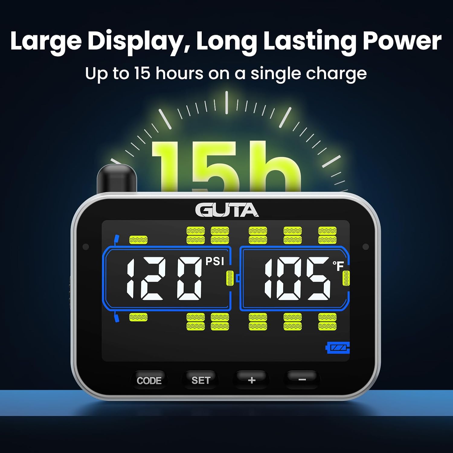 Thumbnail 6 de GUTA Tire Pressure Monitoring System for RV & Trailer 0-188 PSI