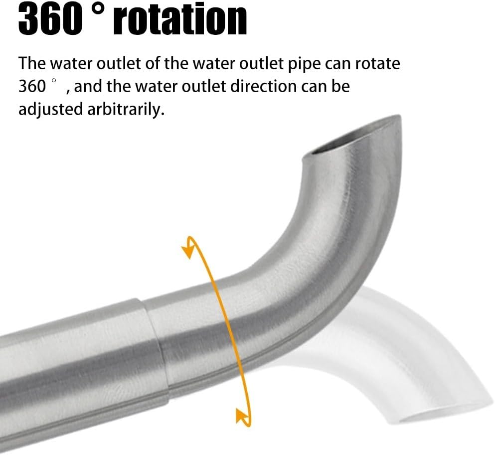 Detalle de MiOYOOW 304 Stainless Steel Lily Pipe – Inflow & Outflow Pipe for 12/16mm Aquariums