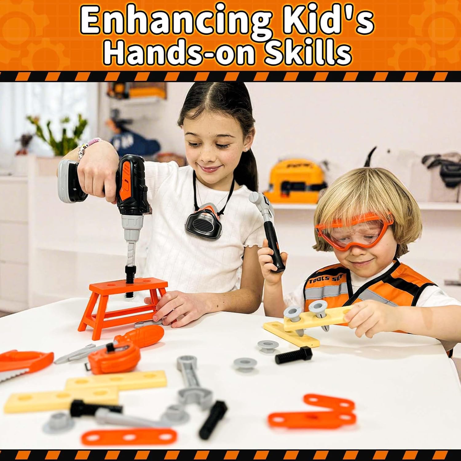 Thumbnail 4 de KidBloom Kids Tool Set with Drill for 3–4 Years