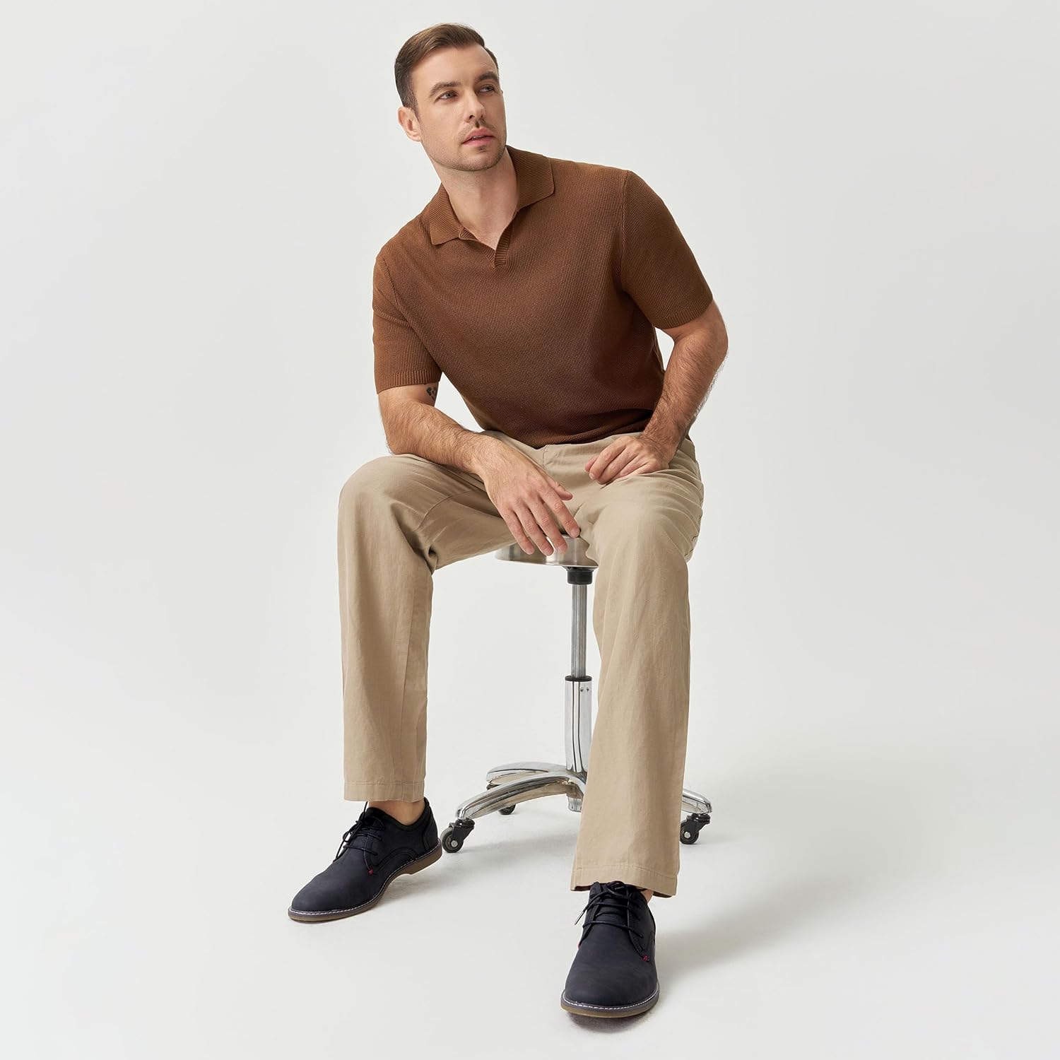 Thumbnail 3 de Jousen Men's Casual Dress Shoes — Retro Business Oxford Craft with Breathable Comfort