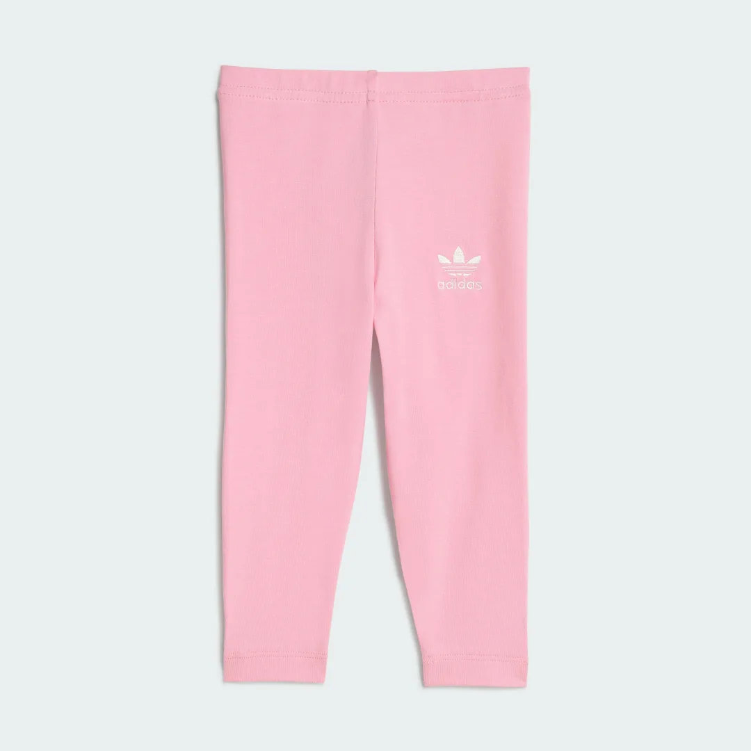 Detalle 2 de Conjunto de mallas y sudadera holgada de cuello redondo de Adidas – Rosa