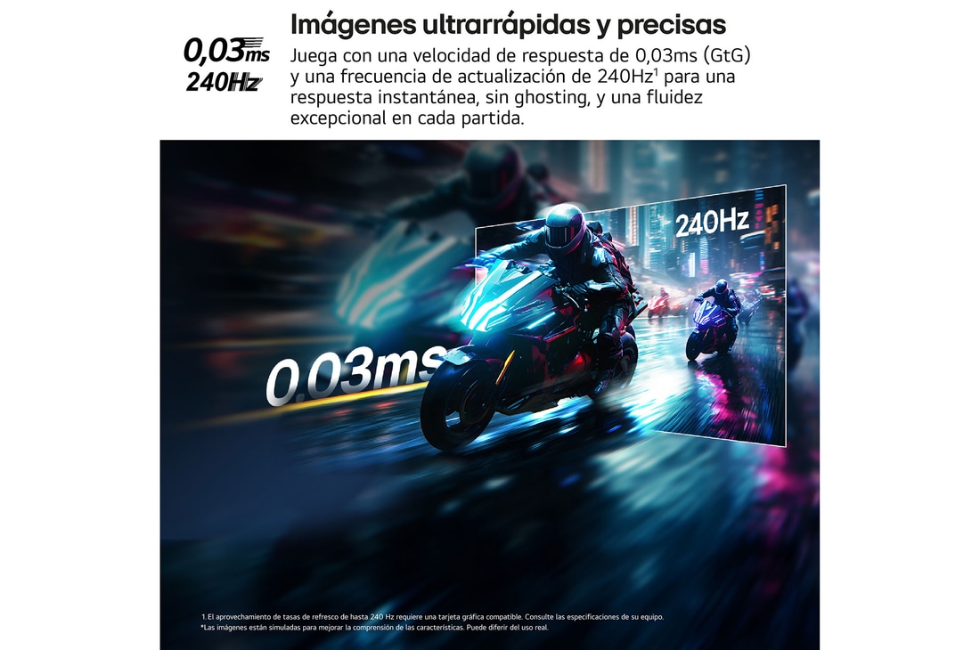 Detalle 1 de LG UltraGear 45GX90SA-B OUTLET Monitor OLED 45" UWQHD 240 Hz