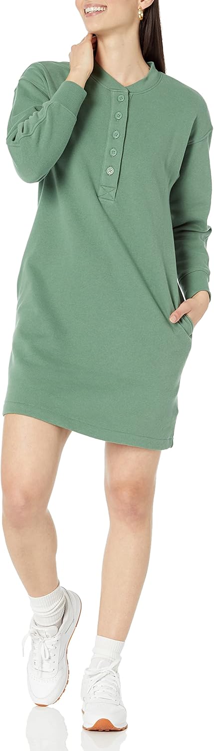Thumbnail 4 de Amazon Essentials Damen Henley-Sweatshirtkleid aus Strick – vielseitig, bequem und übergrößenfreundlich