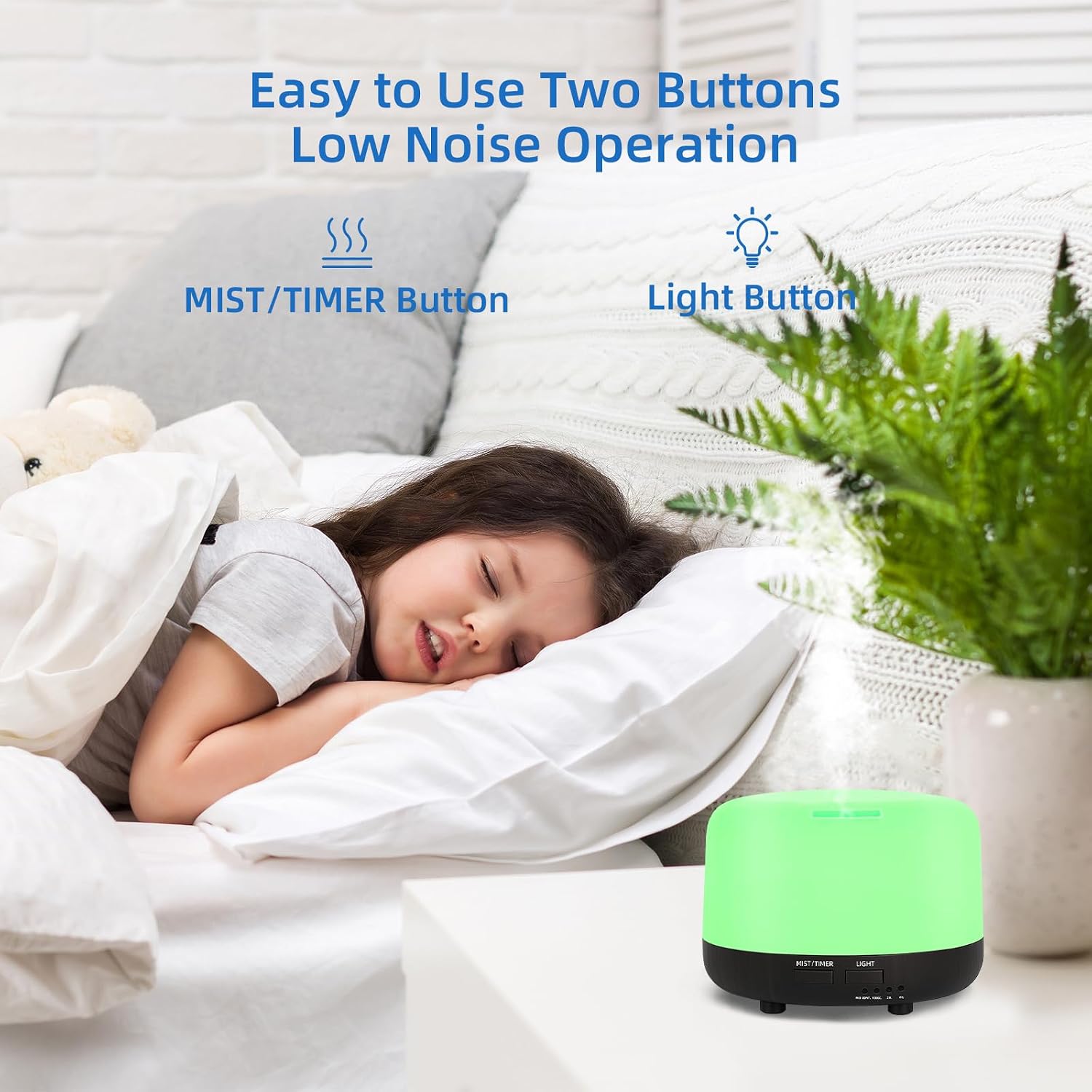 Thumbnail 4 de DIFFOFE 300ML Aromatherapy Diffuser: Quiet, Remote-Controlled Humidifier for Home and Office