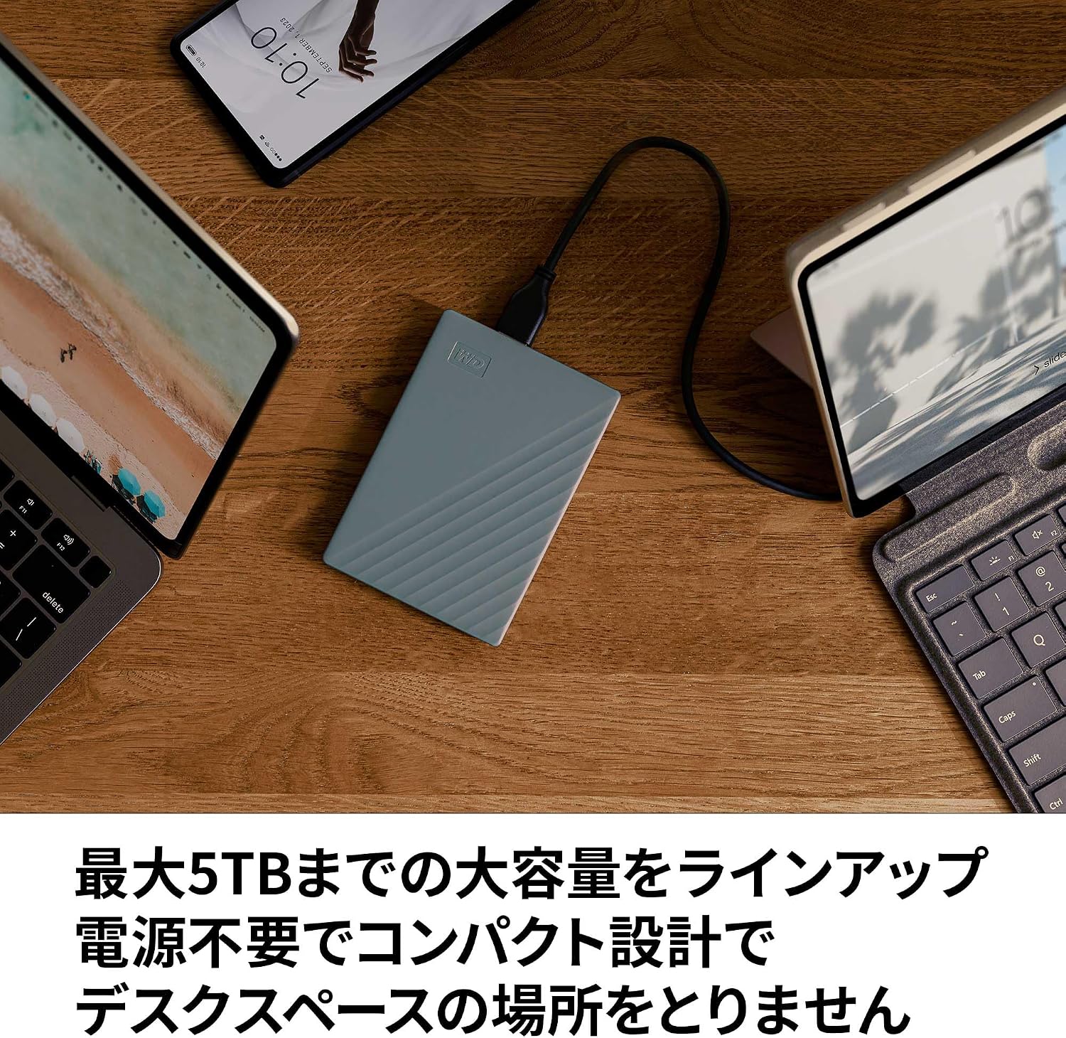 Detalle 2 de ウエスタンデジタル My Passport USB-C WDBY3J0060BGY-WESN ポータブルHDD 6TB グレー