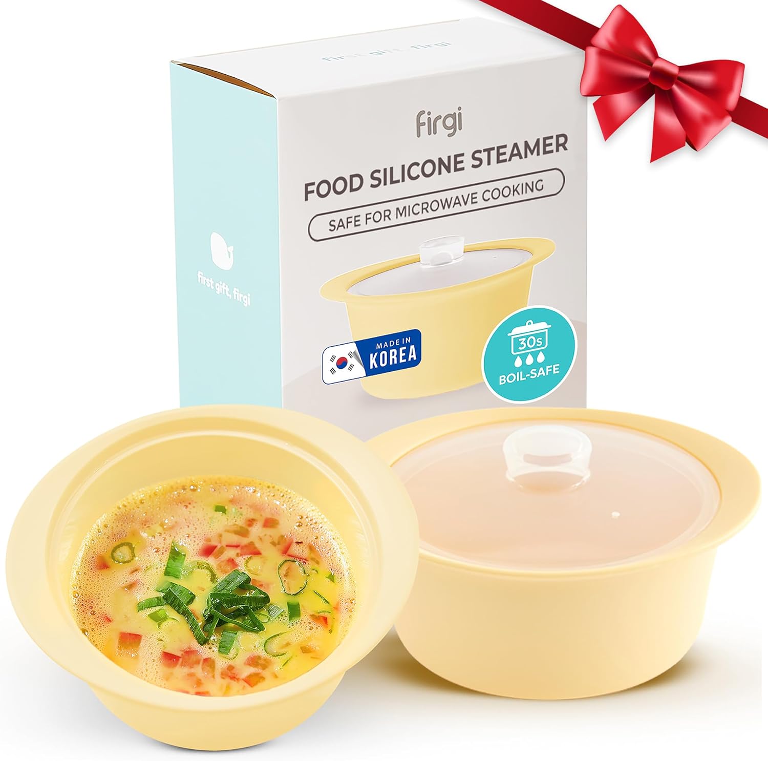 FIRGI 27oz Silicone Microwave Steamer Pot