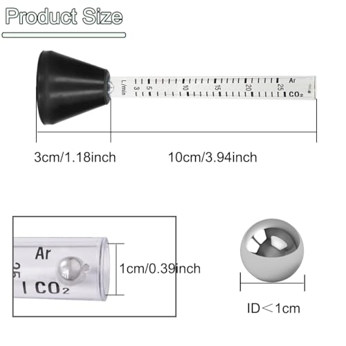 Detalle de EATBALE Argon-CO2-Durchflussmesser Tester für WIG/MIG-Brenner – 0–25 l/min