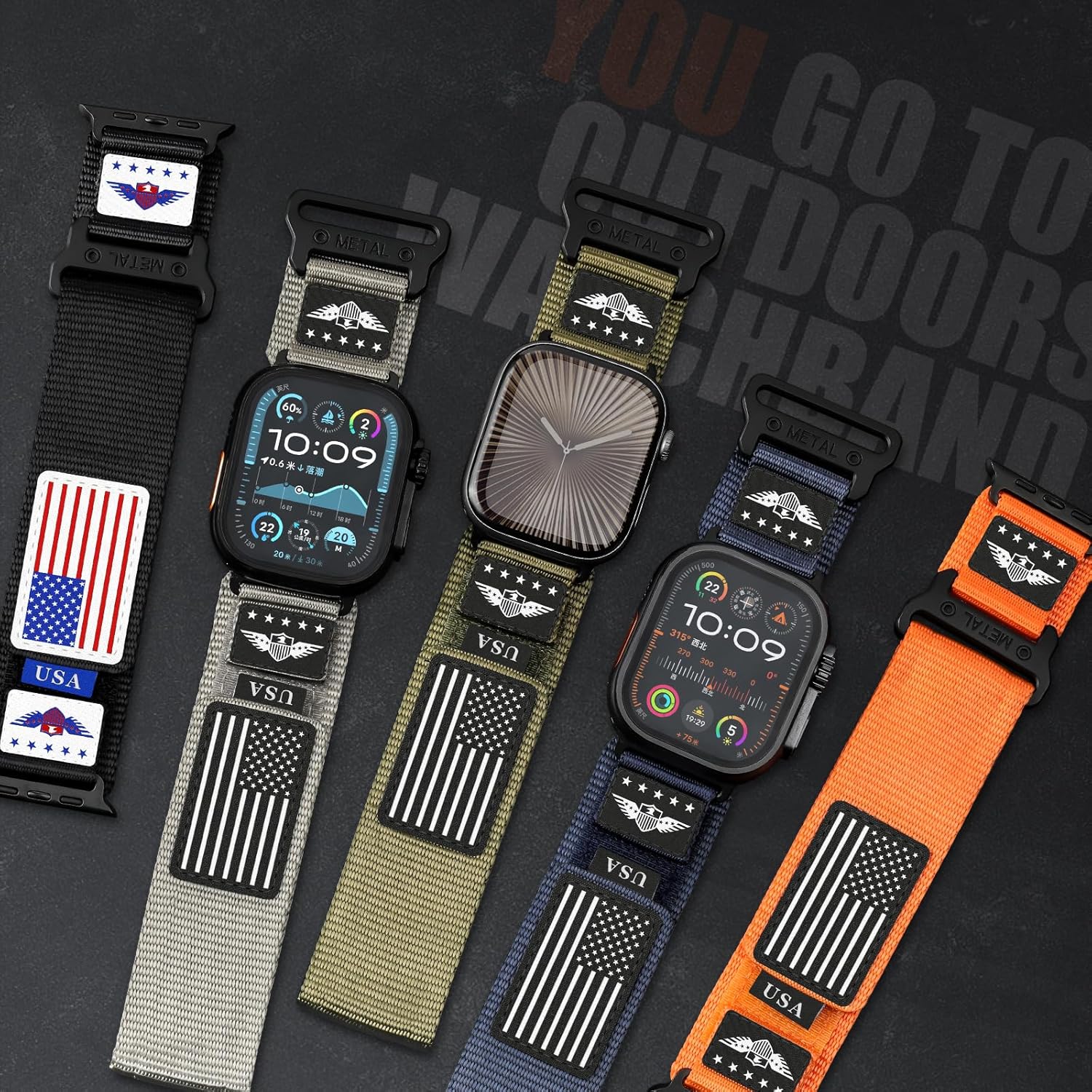 Thumbnail 1 de BXUXOHS Rugged Nylon 49mm Apple Band