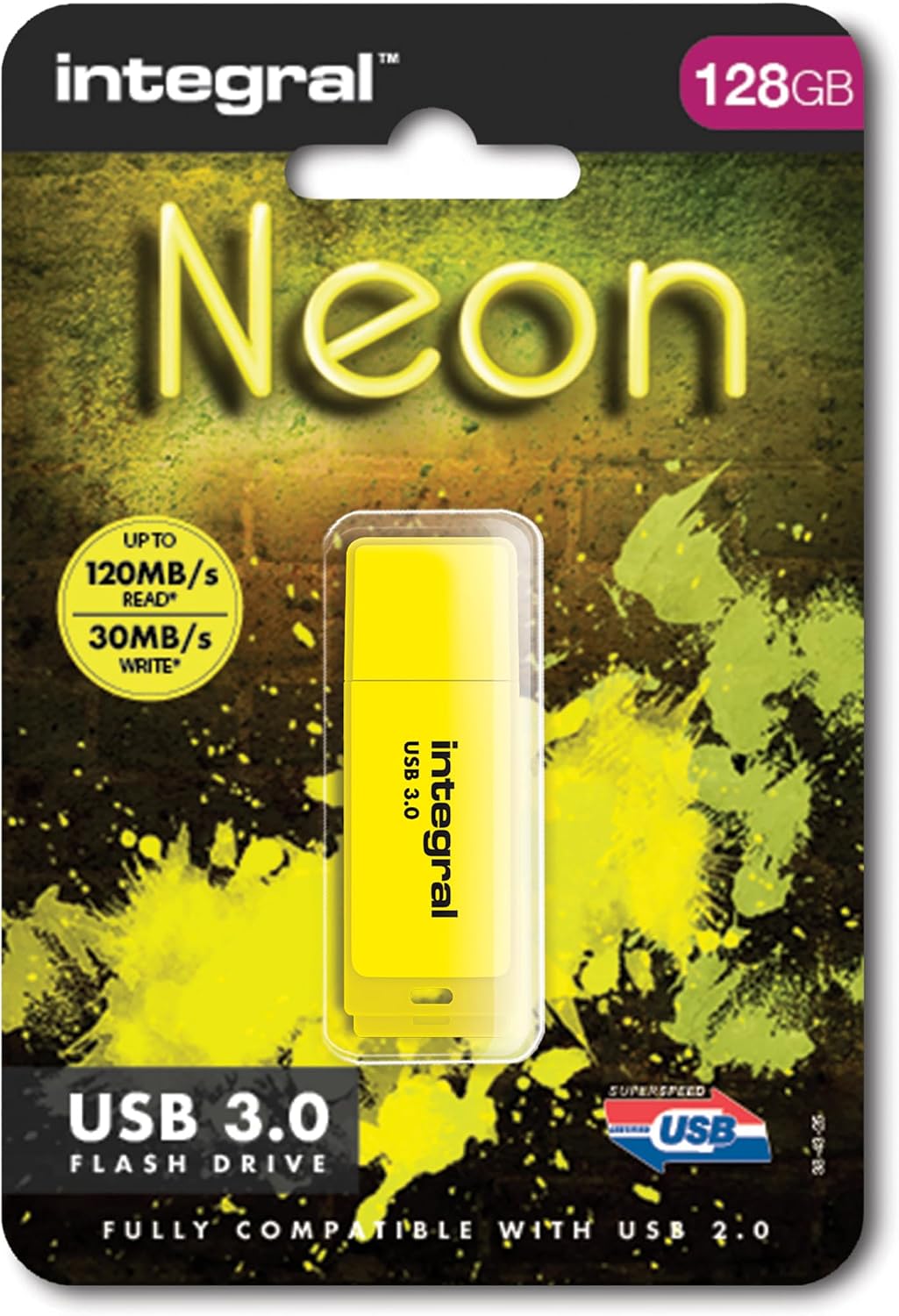 Detalle 2 de Integral 128GB Neon Jaune USB 3.2