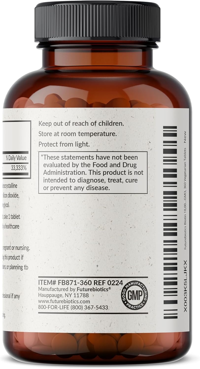 Thumbnail 6 de Futurebiotics Biotin Supplement 10,000 mcg