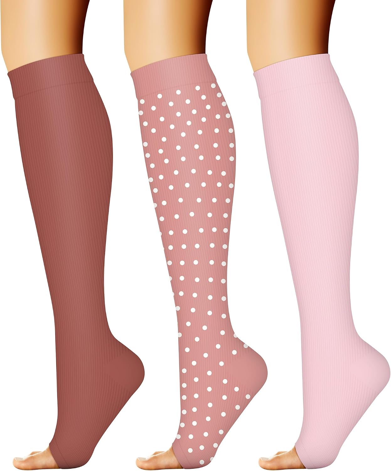 Thumbnail 3 de Charmking 3-Pair Open Toe Compression Socks ⚙