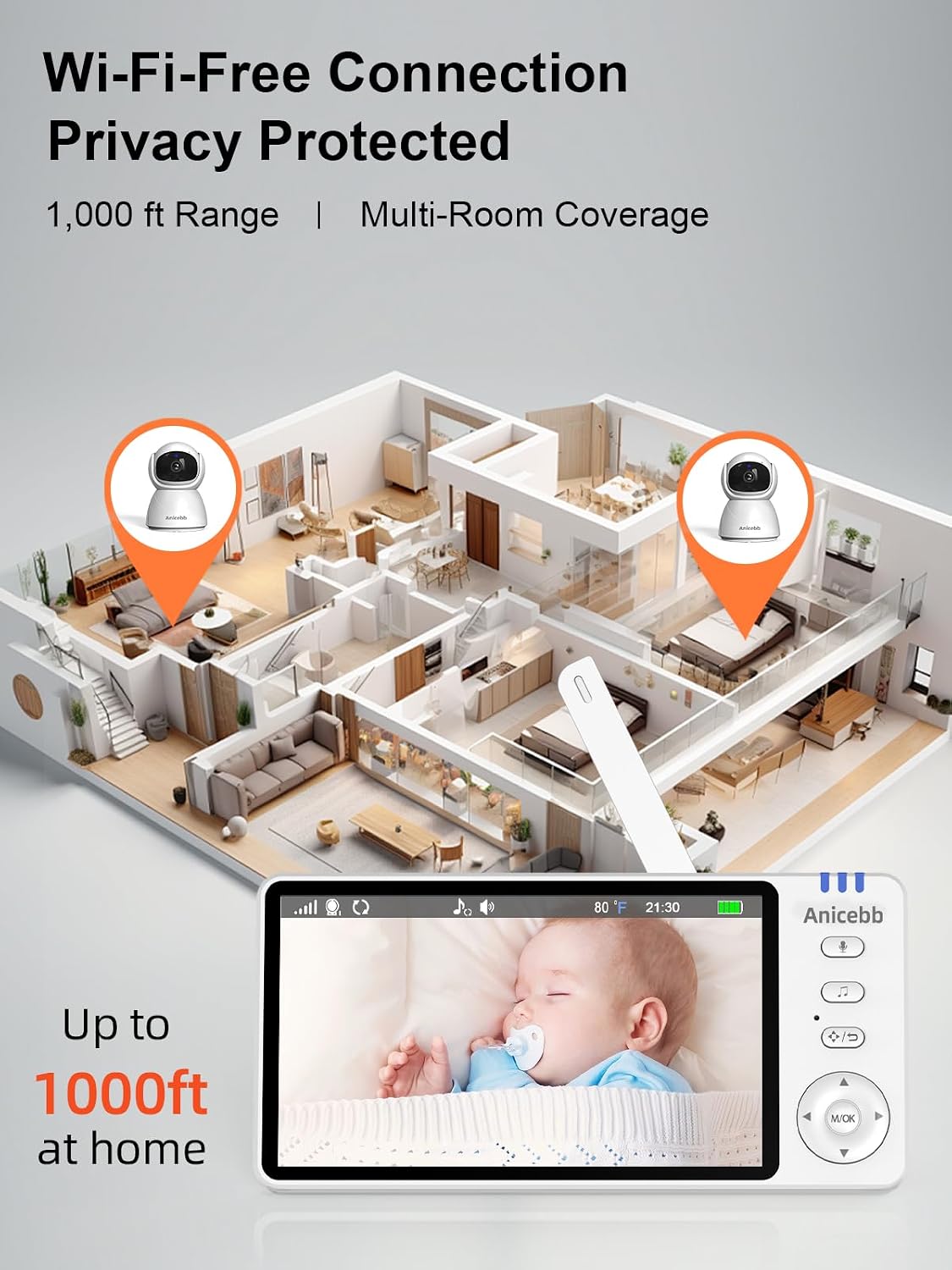 Thumbnail 6 de Anicebb Baby Monitor, 5-Inch