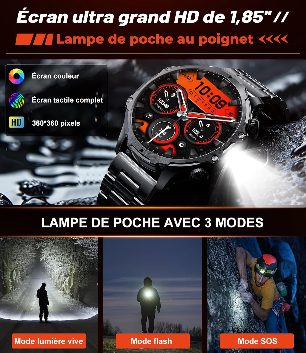 Detalle 2 de LIGE FV15 Montre connectée 1,85"