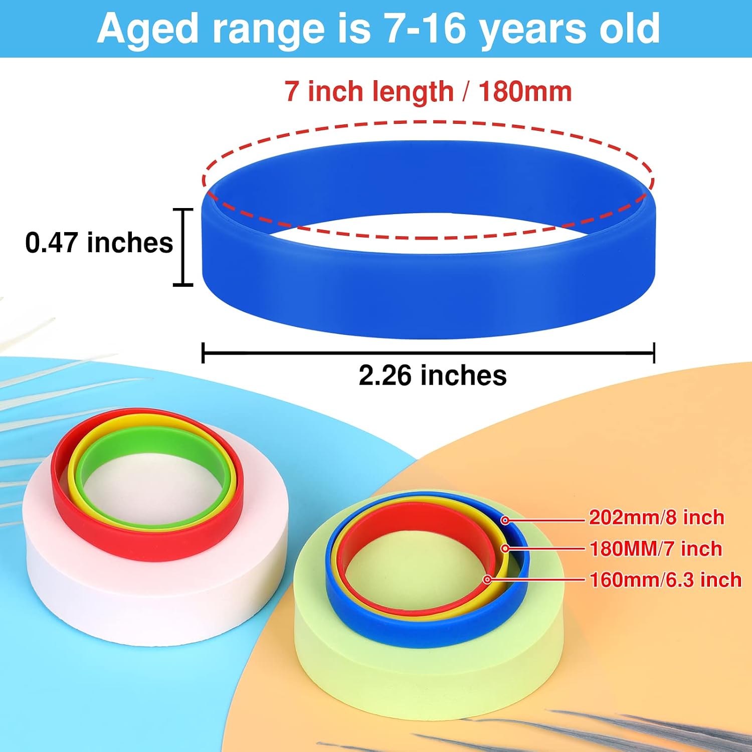 Detalle de LVNRIDS silicone wristbands 7 inch for kids