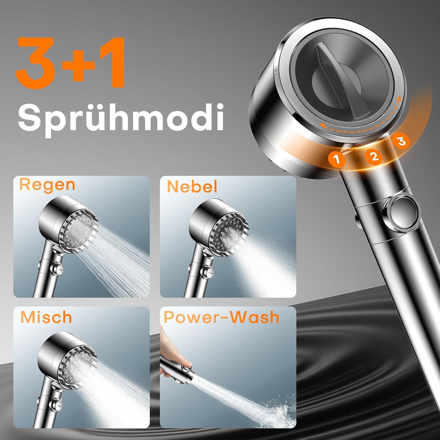 Thumbnail 4 de FEELSO Duschkopf Hochdruck 15-Schicht-Filter