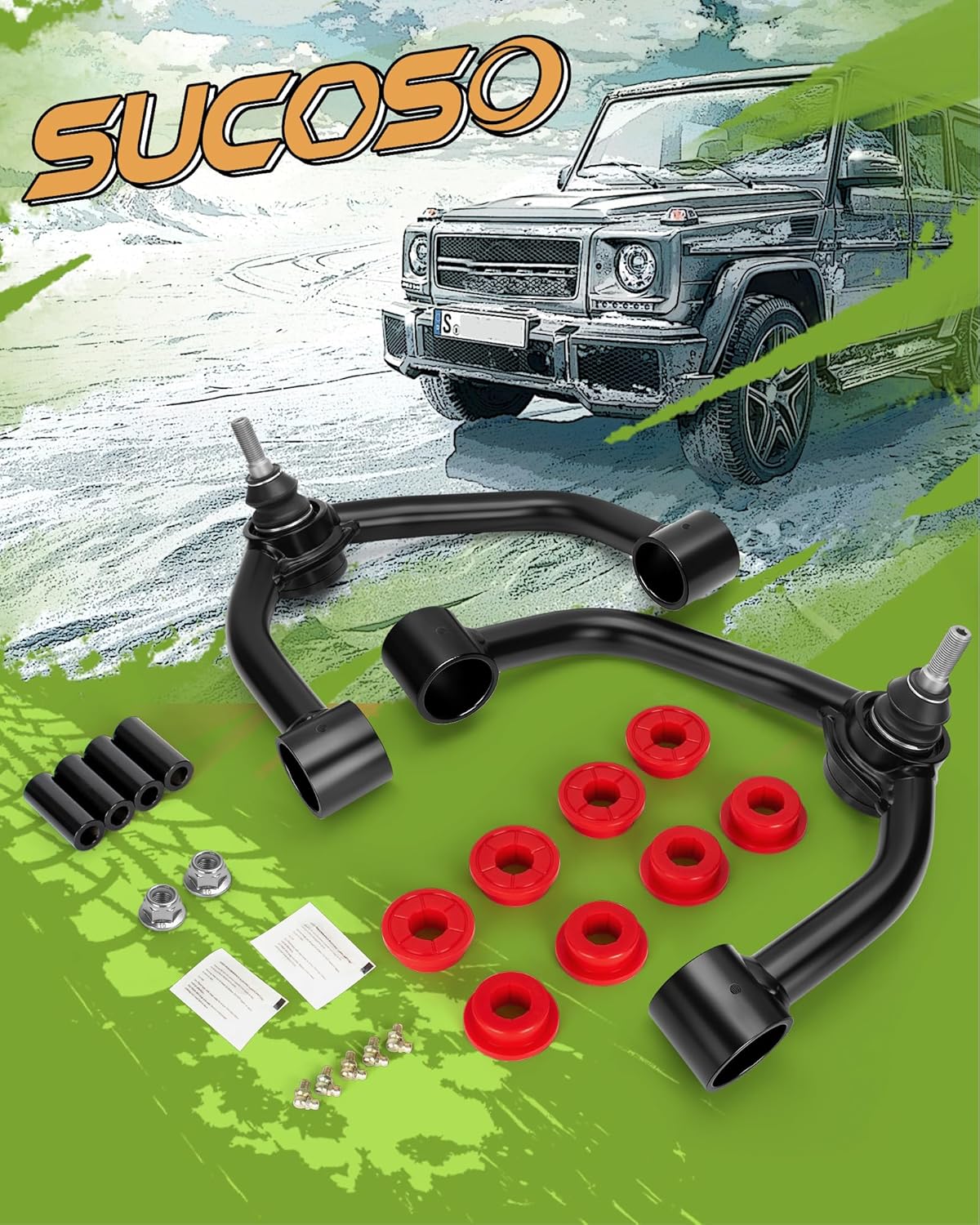 Thumbnail 6 de 2-4in F150 Upper Control Arms (2 pcs) – Front Steel UCA for 2004-2020 Ford F-150