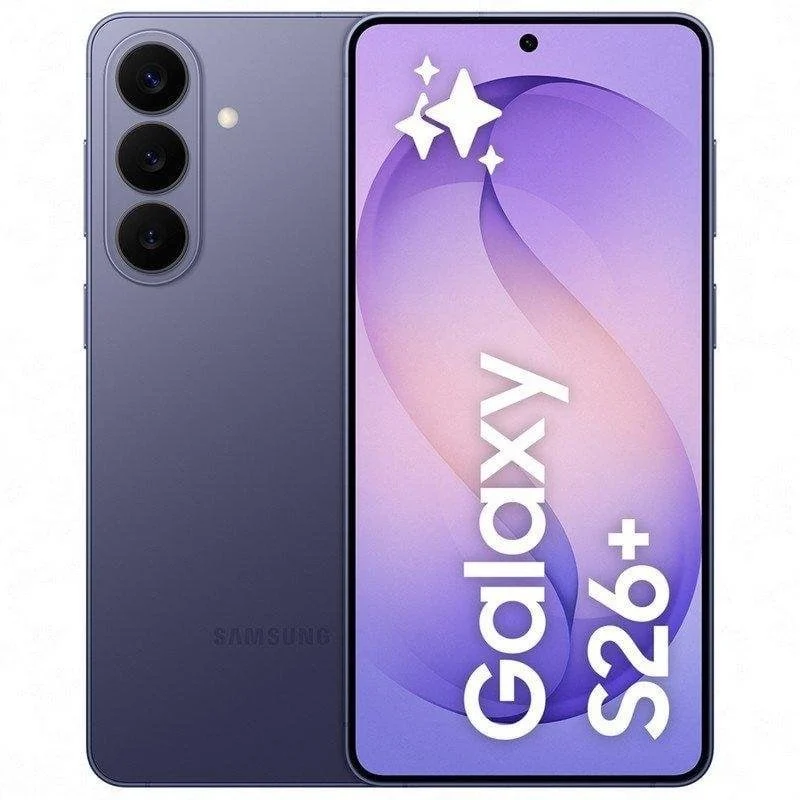 Detalle de Samsung Galaxy S26 Plus 5G 12GB/512GB, 6.7" Violetas Cobalto: rendimiento y fotografía en un diseño envolvente
