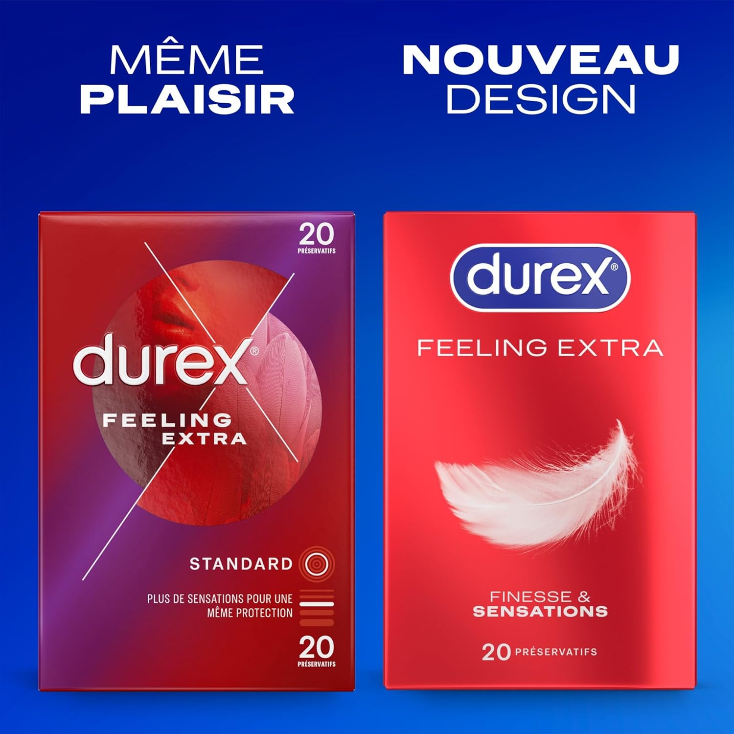 Detalle de Durex FEELING EXTRA 20 préservatifs 🤍