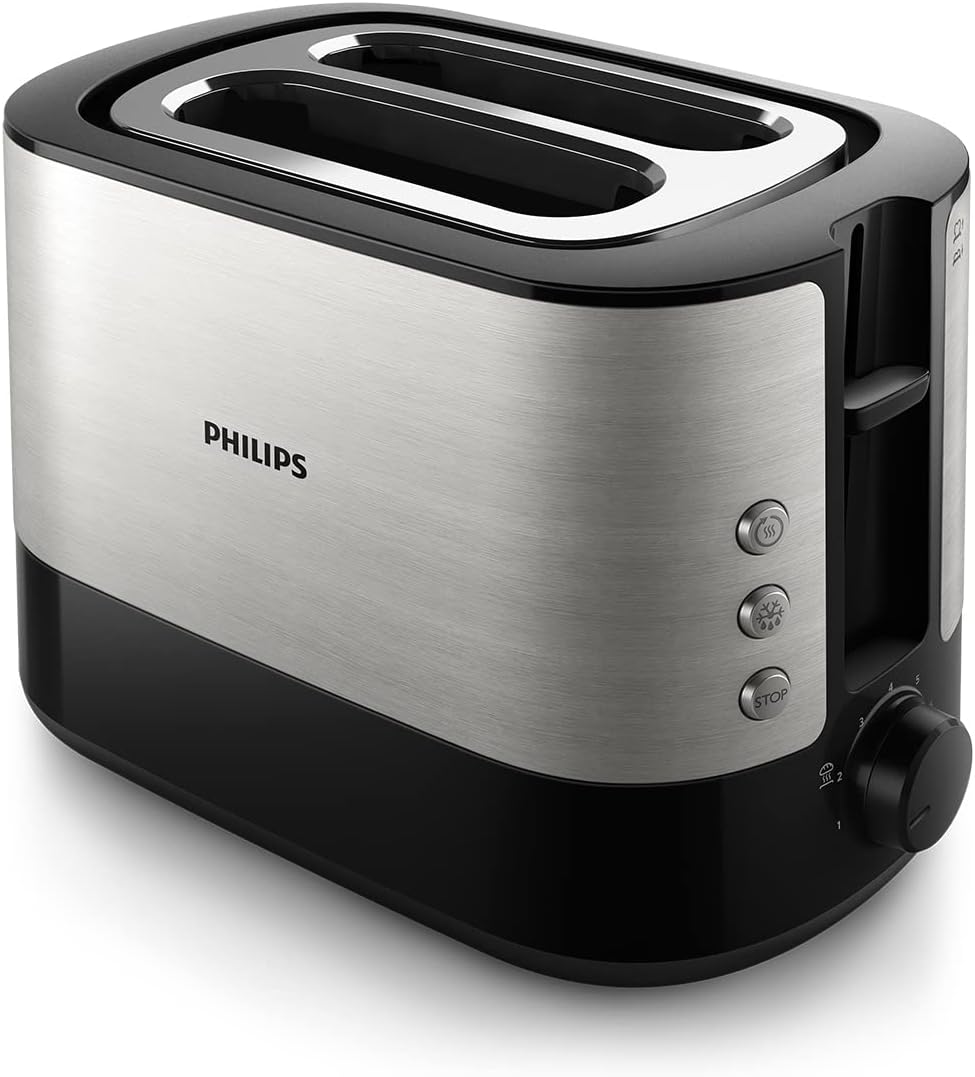 Thumbnail 1 de Philips Toaster HD2637/90 – 2 Scheiben, 7 Stufen, Brötchenaufsatz, Auftaufunktion, Abschaltautomatik, Liftfunktion, schwarz