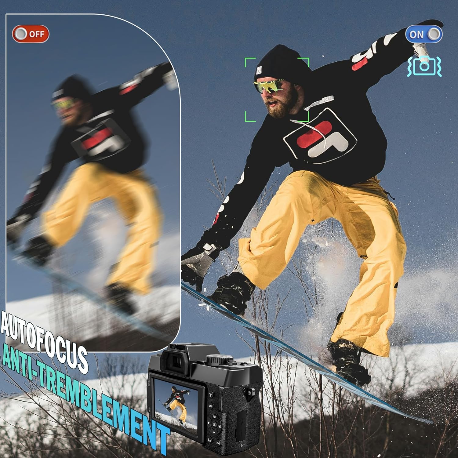 Thumbnail 6 de NBD Appareil Photo numérique 8K 64MP avec autofocus et zoom 16x - Noir