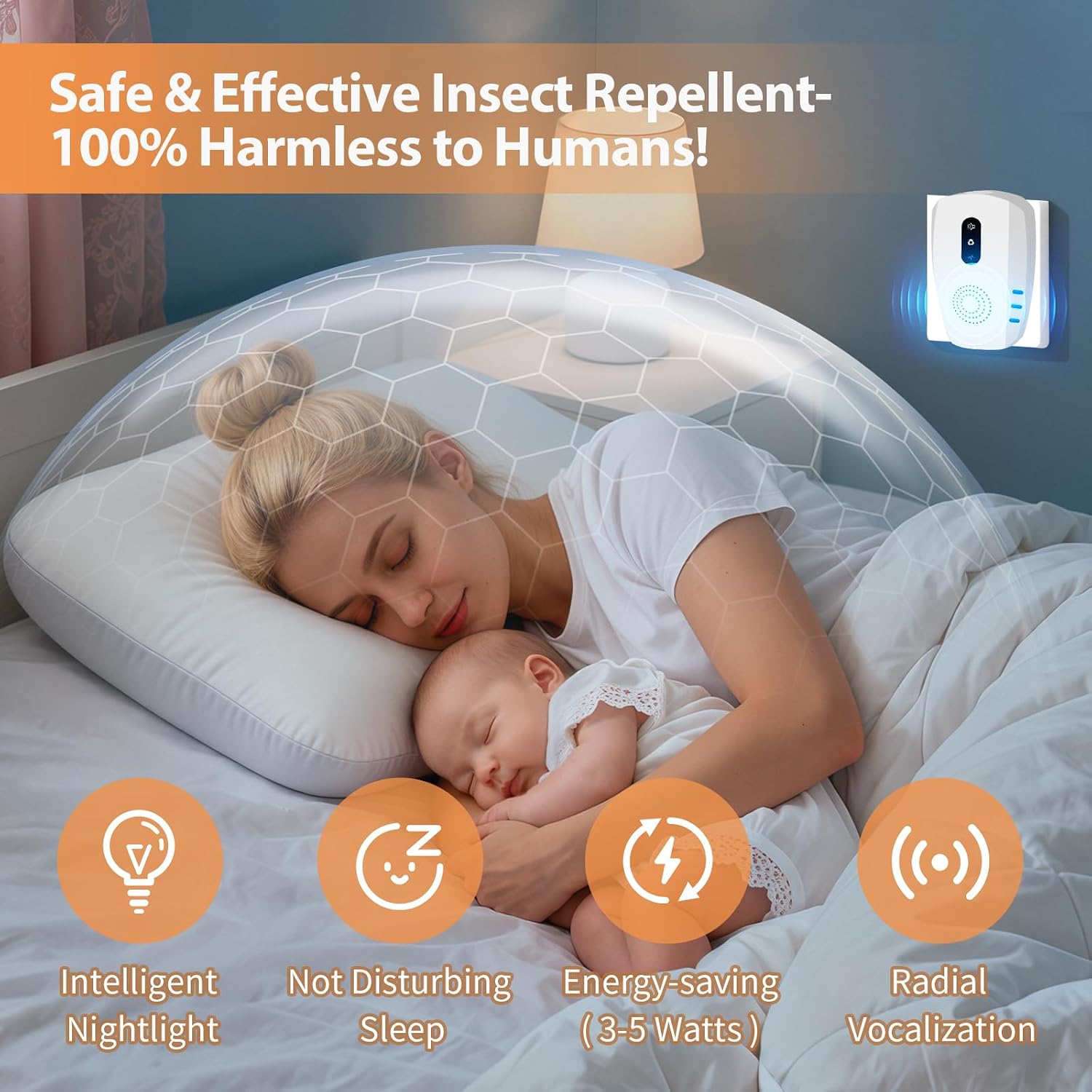 Detalle de 2026 Upgraded Ultrasonic Indoor Pest Repeller (6 Pack) – 3-Mode, Plug-In Rodent & Insect Deterrent