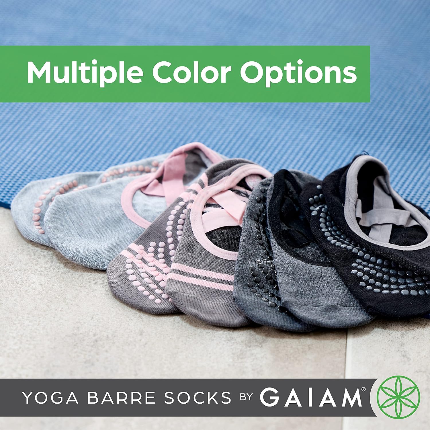 Thumbnail 1 de Gaiam Grippy Studio Yoga Socks for Extra Grip