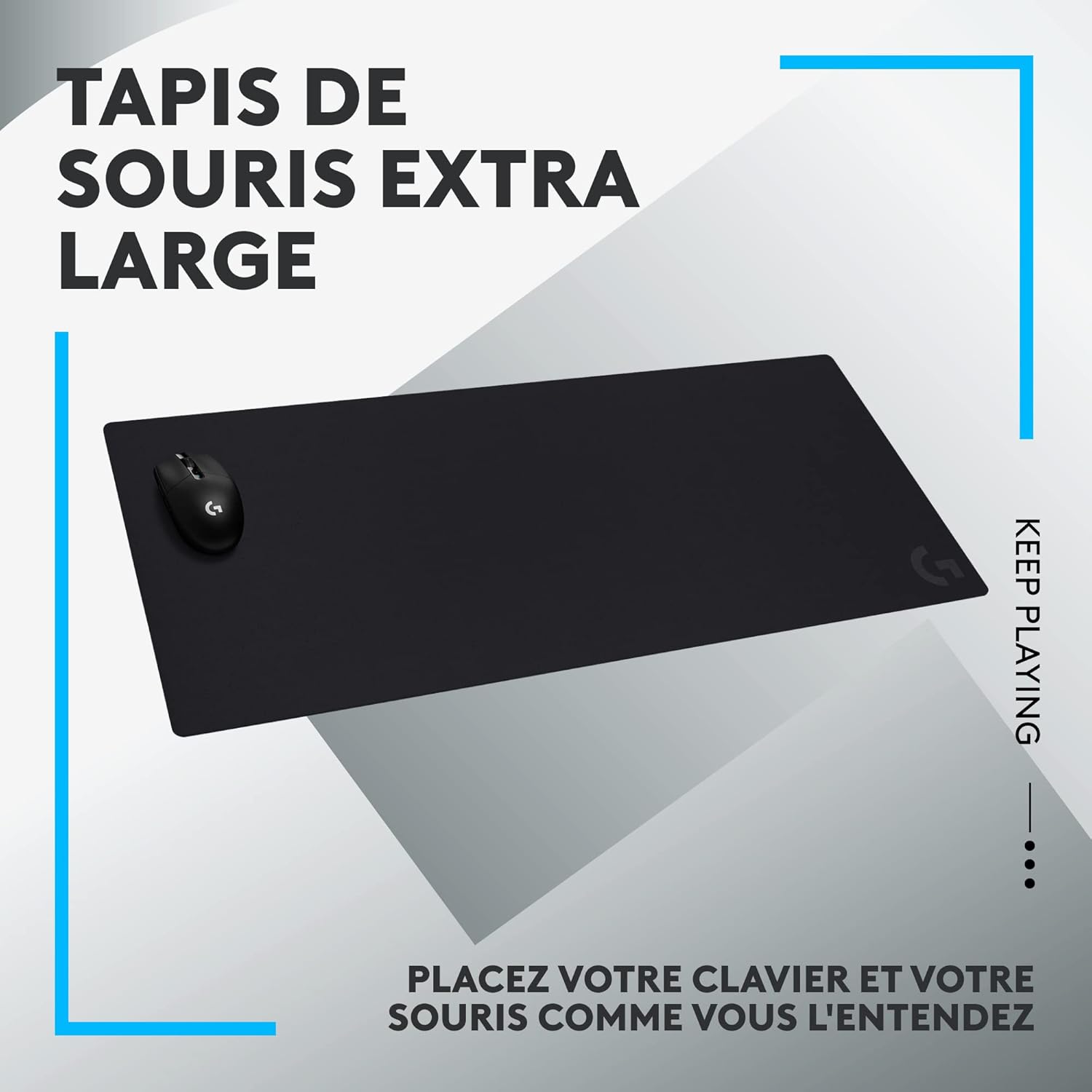 Thumbnail 1 de Logitech G G840 – Tapis de souris de jeu extra large 900 x 400 x 3 mm, optimisé capteurs